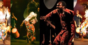 Espectáculo de danza africana percusión